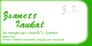 zsanett kaukal business card